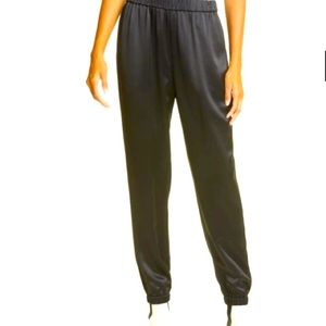 Frame satin high waisted joggers